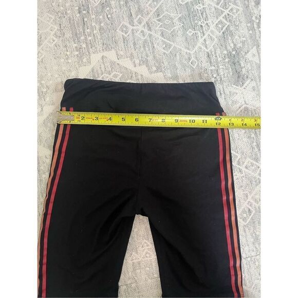 Rue 21 black Biker Shorts Rainbow Stripes Comfortable Active Wear Extra Small - Picture 4 of 4